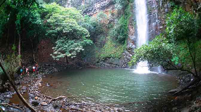 Wailea River Kayak Waterfall